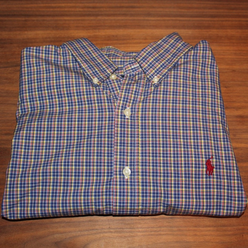 Ralph Lauren Button Down Blue Plaid